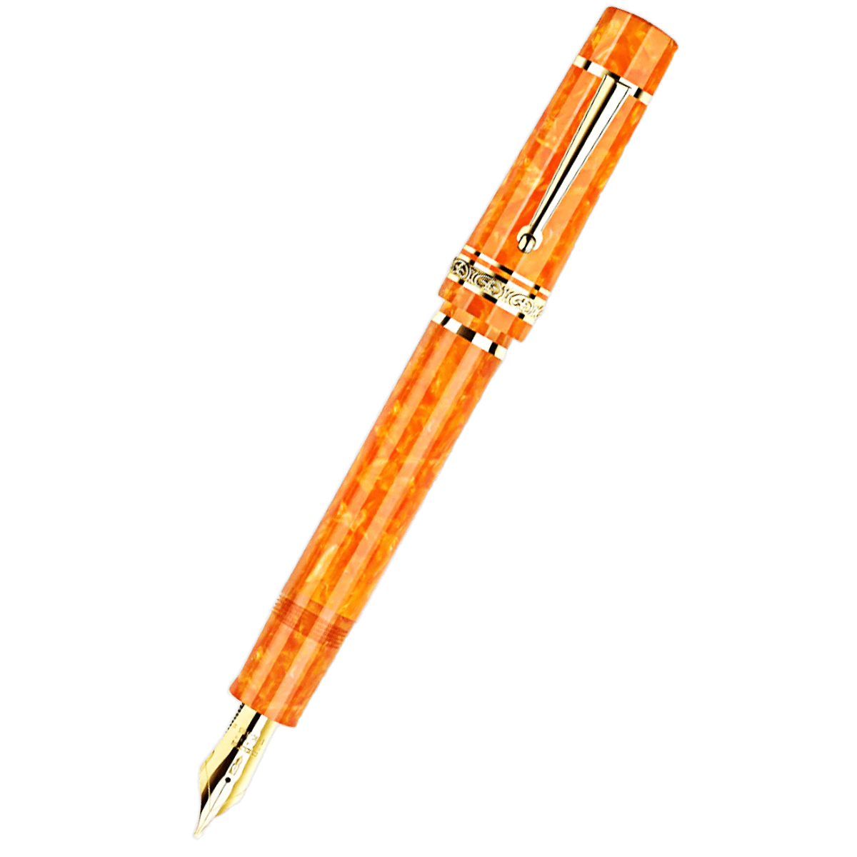 Delta Fountain Pen - DV Original - Oro - Vermeil trims - 14K (Oversize) - Pen Boutique Ltd