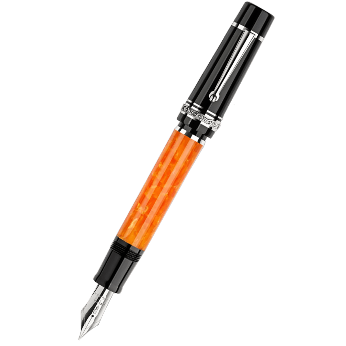 Delta Fountain Pen - DV Original - Palladium Trim - 14K (Oversize) - Pen Boutique Ltd