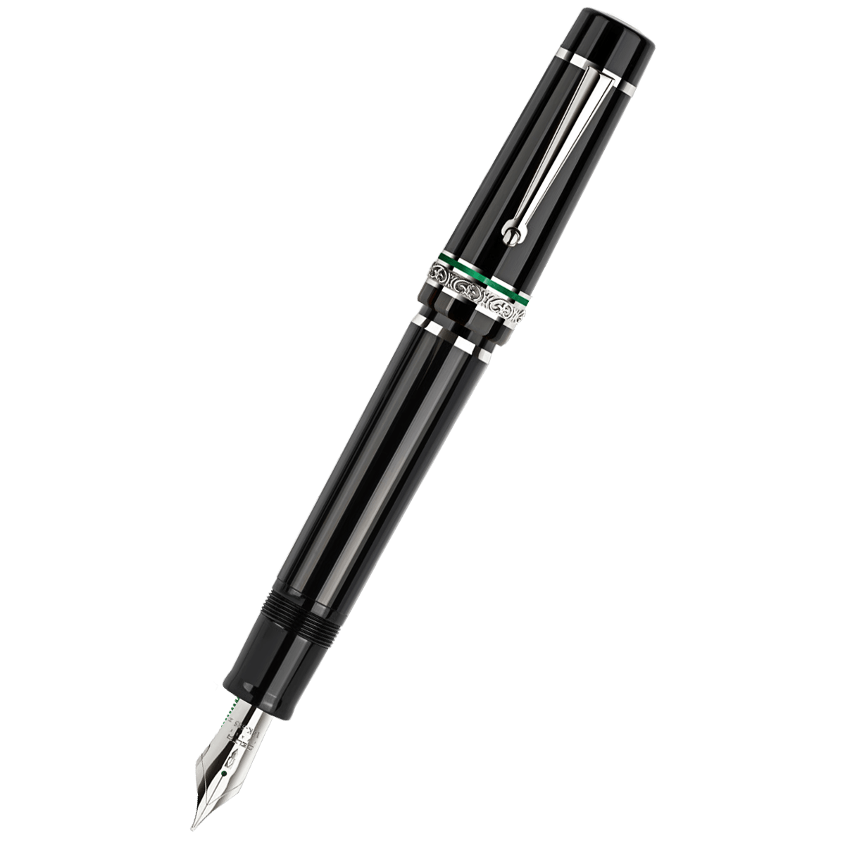 Delta Fountain Pen - Magnifica DV - Green - 14K (Oversize) - Pen Boutique Ltd