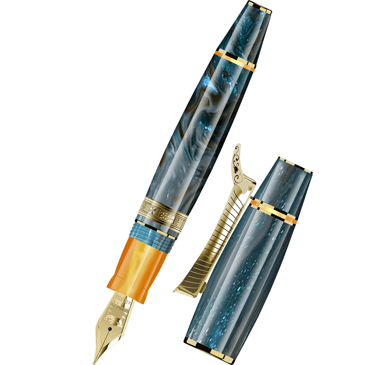 Delta Indigenous People Fountain Pen - Bajau - 14K Gold Nib (Limited Edition) - Pen Boutique Ltd