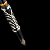 Delta Indigenous People Fountain Pen - Simbu Dancing Skeletons - Black - Silver Cage (Limited Edition) - Pen Boutique Ltd