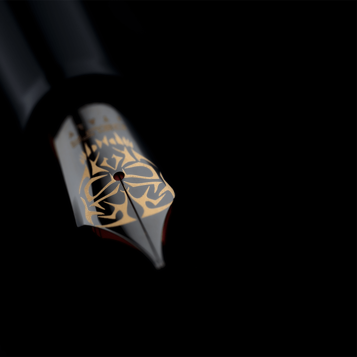 Delta Indigenous People Fountain Pen - Simbu Dancing Skeletons - Black - Silver Cage (Limited Edition) - Pen Boutique Ltd