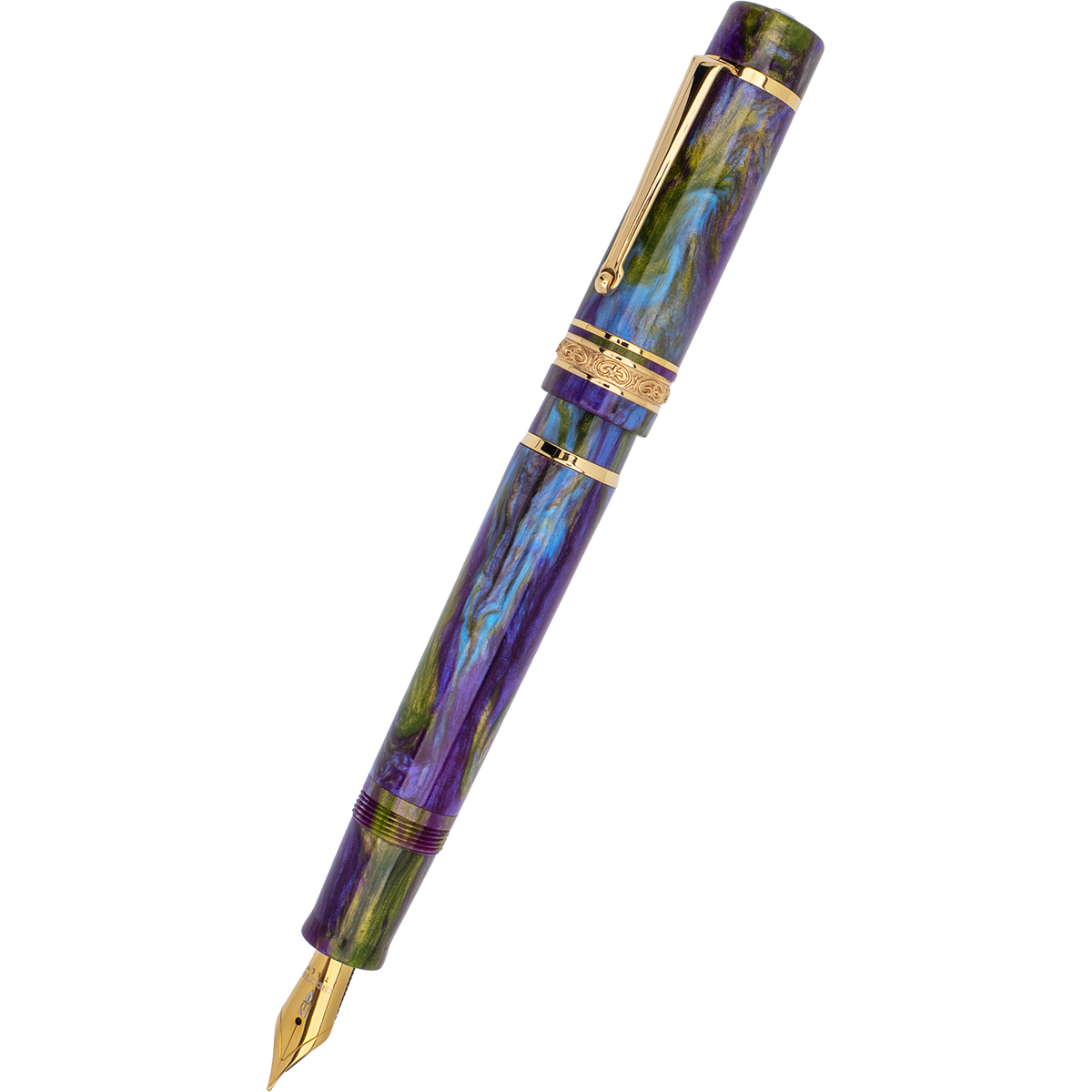 Delta Limited Edition Fountain Pen - DV 2.0 - Wisteria Walk - Gold Trim (Mid-Size) - Pen Boutique Ltd