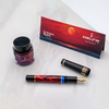 Delta Limited Edition Fountain Pen - Four Rings Crimson Night - Yellow Gold Trim - Steel Nib-Pen Boutique Ltd