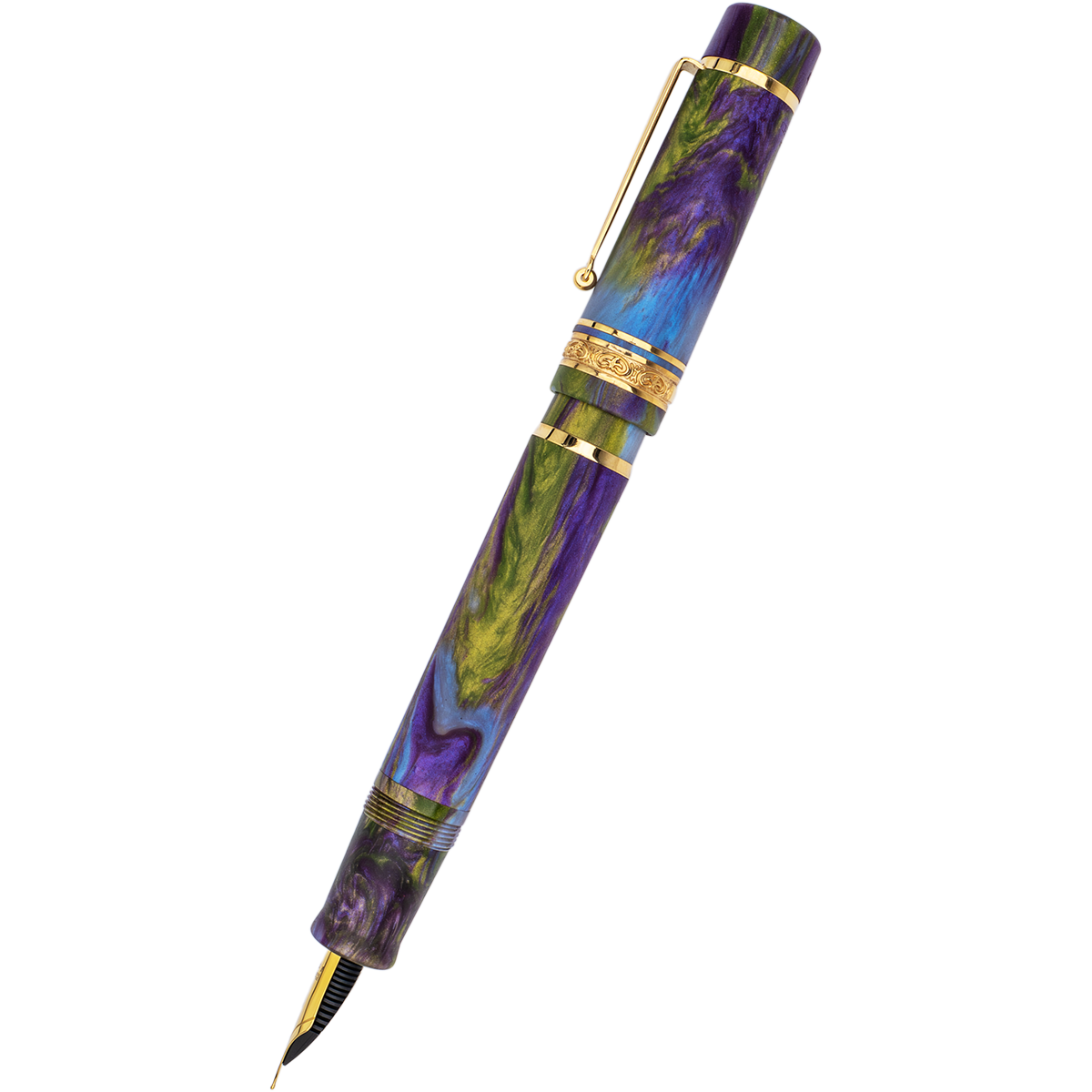 Delta Reservoir 2.0 Fountain Pen - Wisteria Walk - Yellow Gold Trim (Limited Edition) - Pen Boutique Ltd