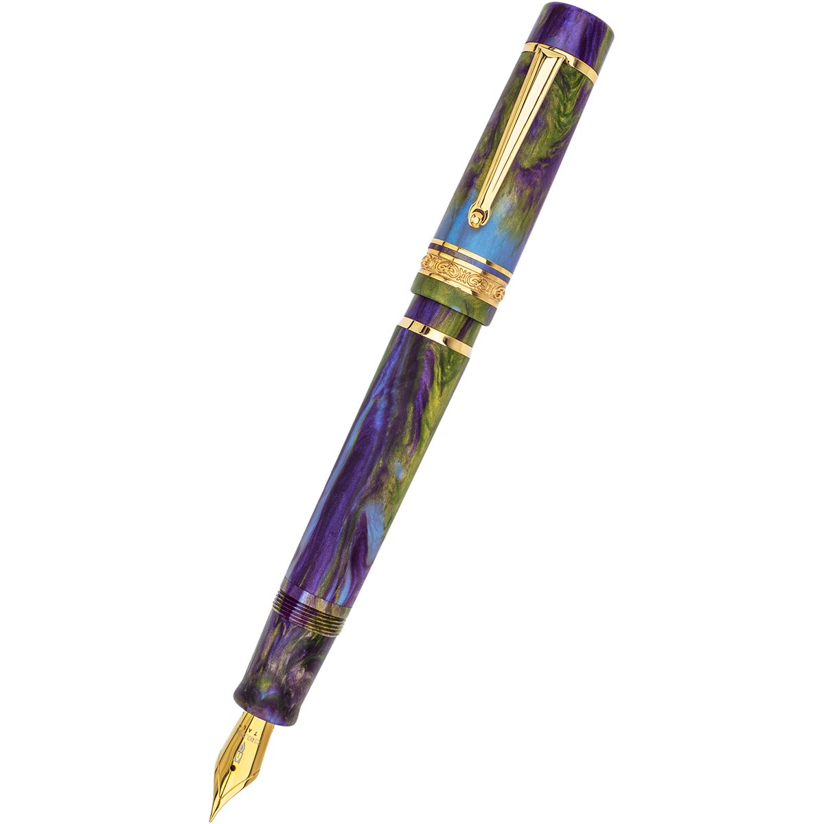 Delta Reservoir 2.0 Fountain Pen - Wisteria Walk - Yellow Gold Trim (Limited Edition) - Pen Boutique Ltd