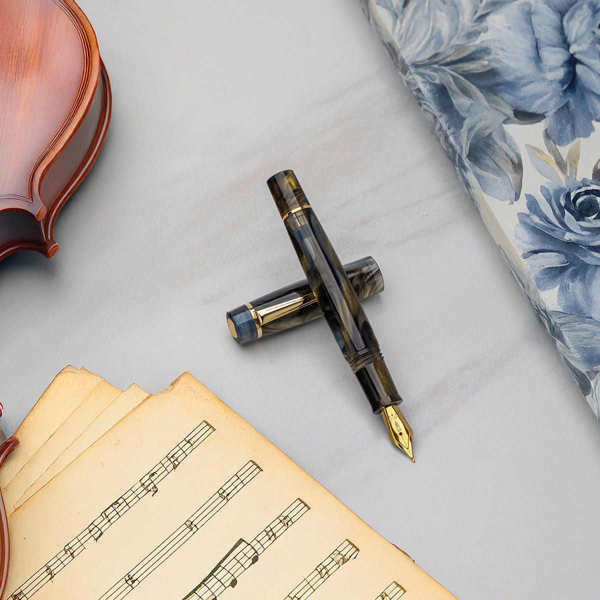 Delta Signs of the Time Fountain Pen - Classical Renaissance Art (Numbered Edition) - Pen Boutique Ltd