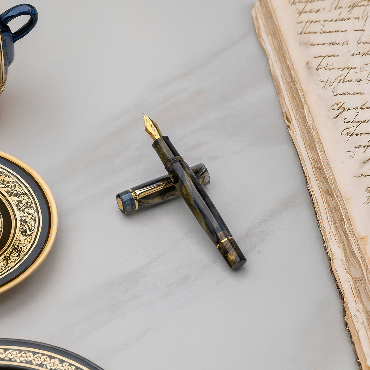 Delta Signs of the Time Fountain Pen - Classical Renaissance Art (Numbered Edition) - Pen Boutique Ltd