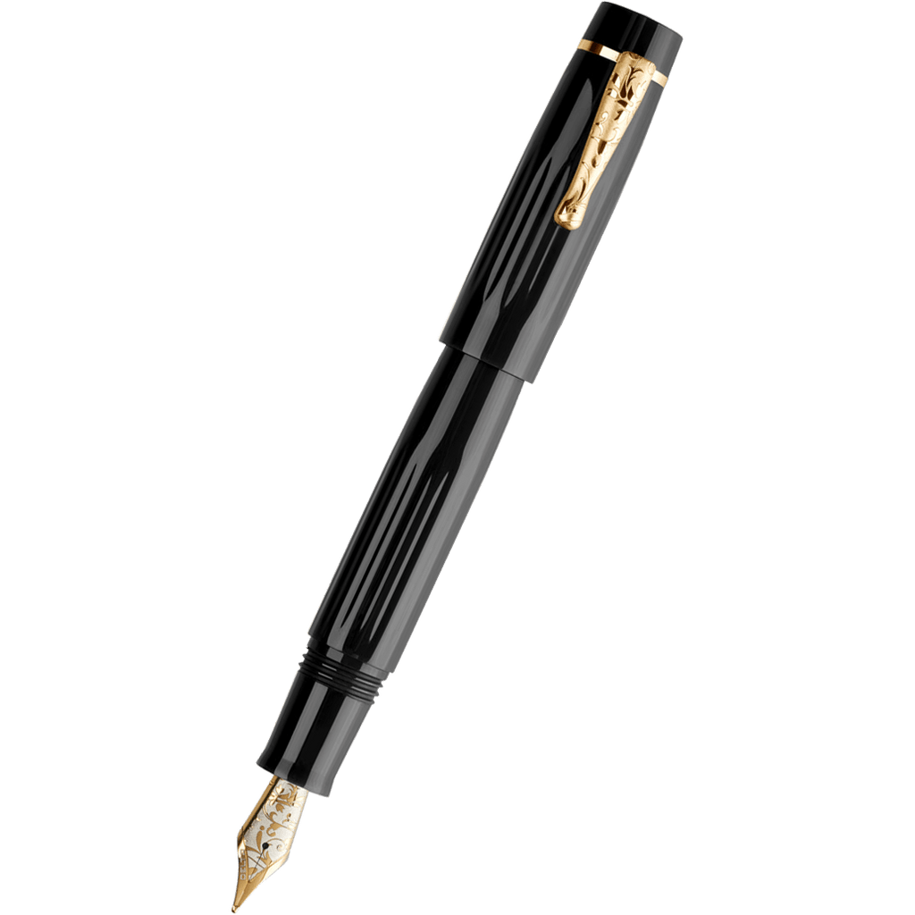 Delta Bio+16 Fountain Pen - Nera - "KP" 8 14Kt Gold Nib - Pen Boutique Ltd