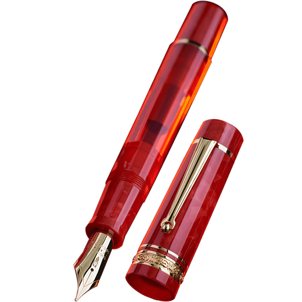 Delta DV Fountain Pen - Nobile (Red) - 18K Nib (Limited Edition) - Pen Boutique Ltd