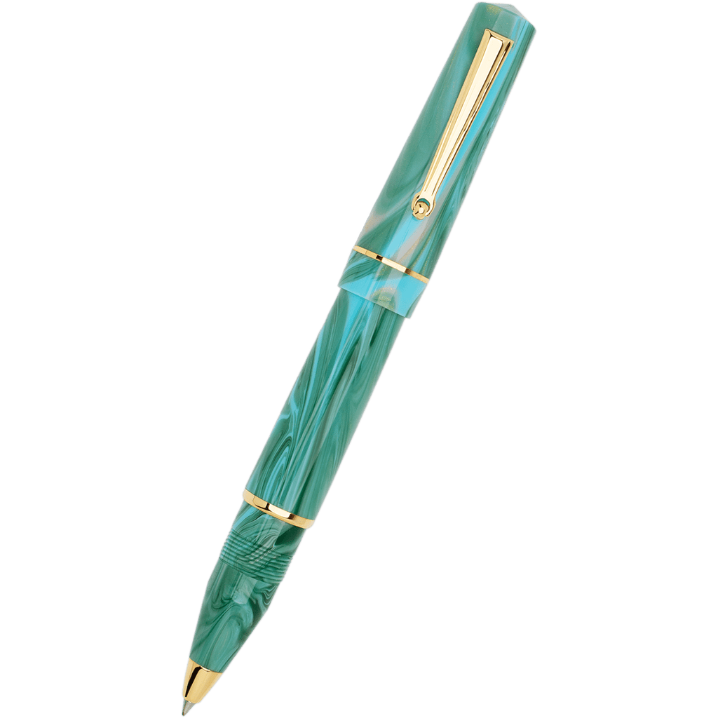 Delta Duna "P" Rollerball Pen - Vortex Green - Gold Trim - Pen Boutique Ltd