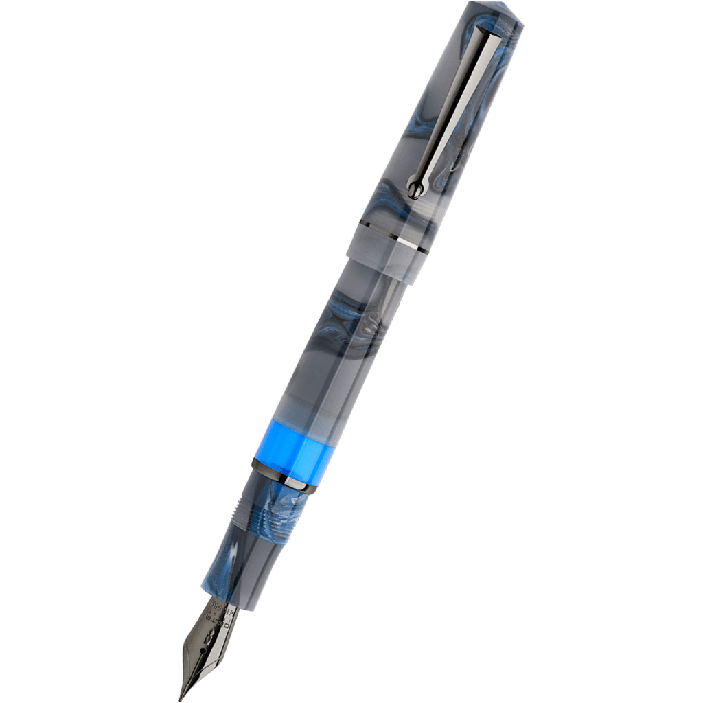 Delta Duna Reborn Fountain Pen - Grey Reflex - Steel - Pen Boutique Ltd