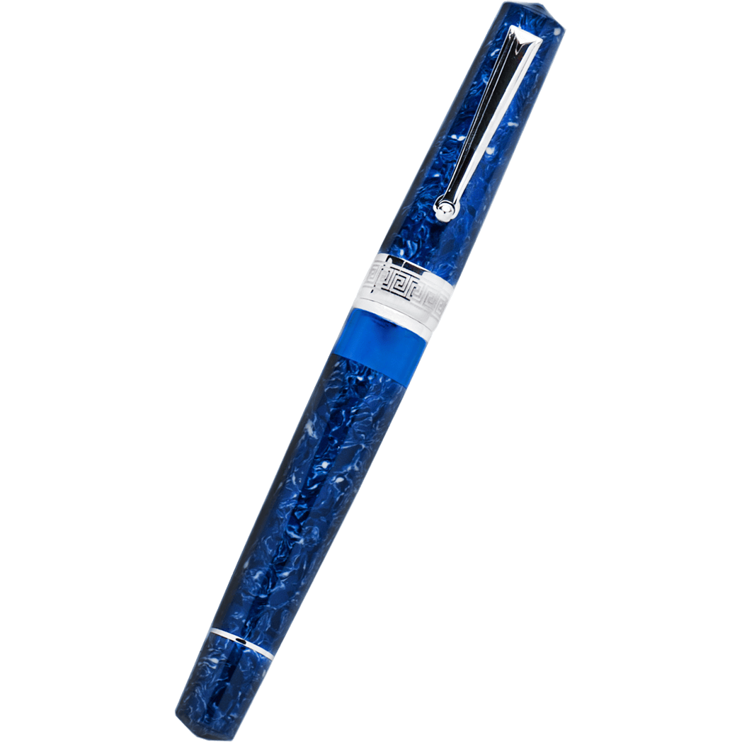 Delta Fountain Pen - Lapis Blue - Silver Trim (Limited Edition) - Pen Boutique Ltd