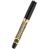 Delta Indigenous People Fountain Pen - Simbu Dancing Skeletons - Black Resin - Gold - Plated Sterling Silver Cage (Limited Edition) - Pen Boutique Ltd