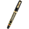 Delta Indigenous People Fountain Pen - Simbu Dancing Skeletons - Black Resin - Gold - Plated Sterling Silver Cage (Limited Edition) - Pen Boutique Ltd