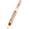 Delta Indigenous People Fountain Pen - Simbu Dancing Skeletons - White Resin - Rose Gold - Plated Sterling Silver Cage (Limited Edition) - Pen Boutique Ltd