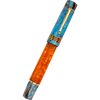 Delta Limited Edition Fountain Pen - DV Original - Orange Primary Manipulation 4.5 - Palladium Trim (Mid - Size) - Pen Boutique Ltd