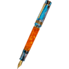 Delta Limited Edition Fountain Pen - DV Original - Orange Primary Manipulation 4.5 - Palladium Trim (Mid - Size) - Pen Boutique Ltd