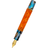 Delta Limited Edition Fountain Pen - DV Original - Orange Primary Manipulation 4.5 - Palladium Trim (Mid - Size) - Pen Boutique Ltd