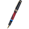Delta Limited Edition Fountain Pen - Four Rings Crimson Night - Yellow Gold Trim - Steel Nib