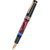 Delta Limited Edition Fountain Pen - Four Rings Crimson Night - Yellow Gold Trim - Steel Nib