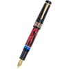 Delta Limited Edition Fountain Pen - Four Rings Crimson Night - Yellow Gold Trim - Steel Nib