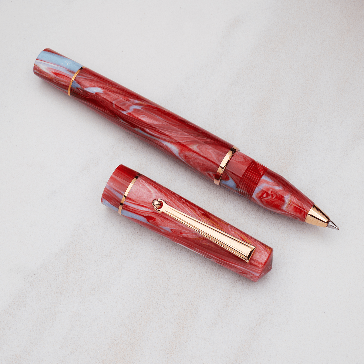 Delta Duna "P" Rollerball Pen - Ghibli - Rose Gold Trim - Pen Boutique Ltd