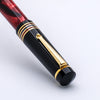 Delta Limited Edition Fountain Pen - Four Rings Crimson Night - Yellow Gold Trim - Steel Nib
