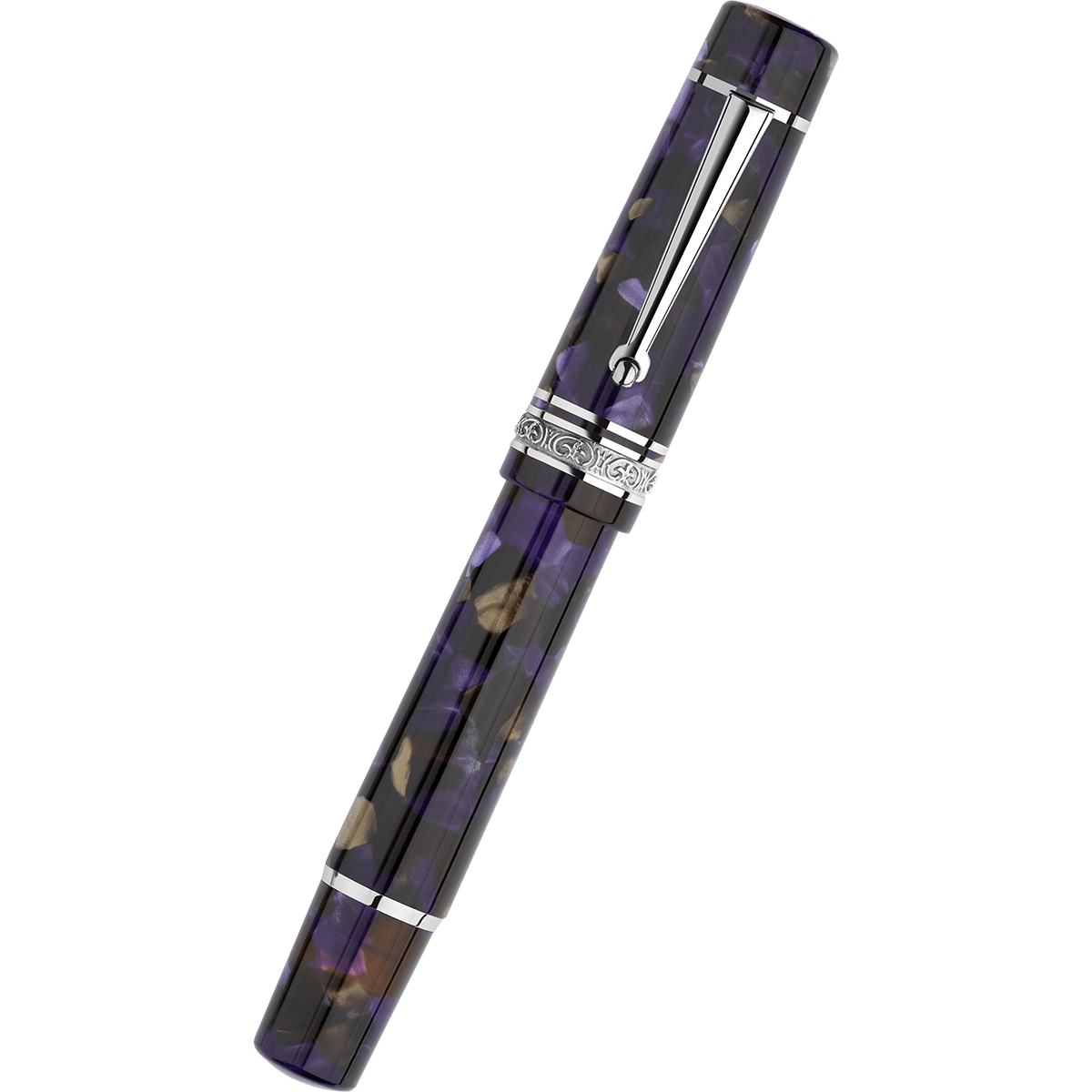 Delta Reservoir Fountain Pen - Palladium Trim - Steel Nib (Numbered Edition) - Pen Boutique Ltd