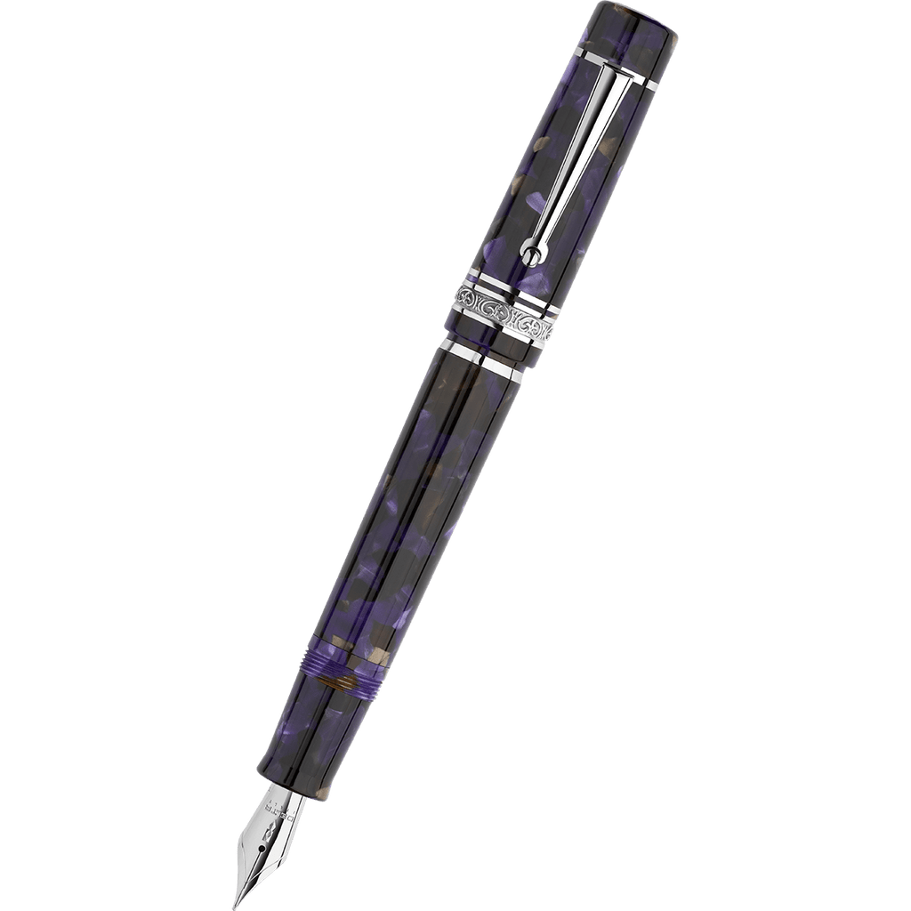 Delta Reservoir Fountain Pen - Palladium Trim - Steel Nib (Numbered Edition) - Pen Boutique Ltd