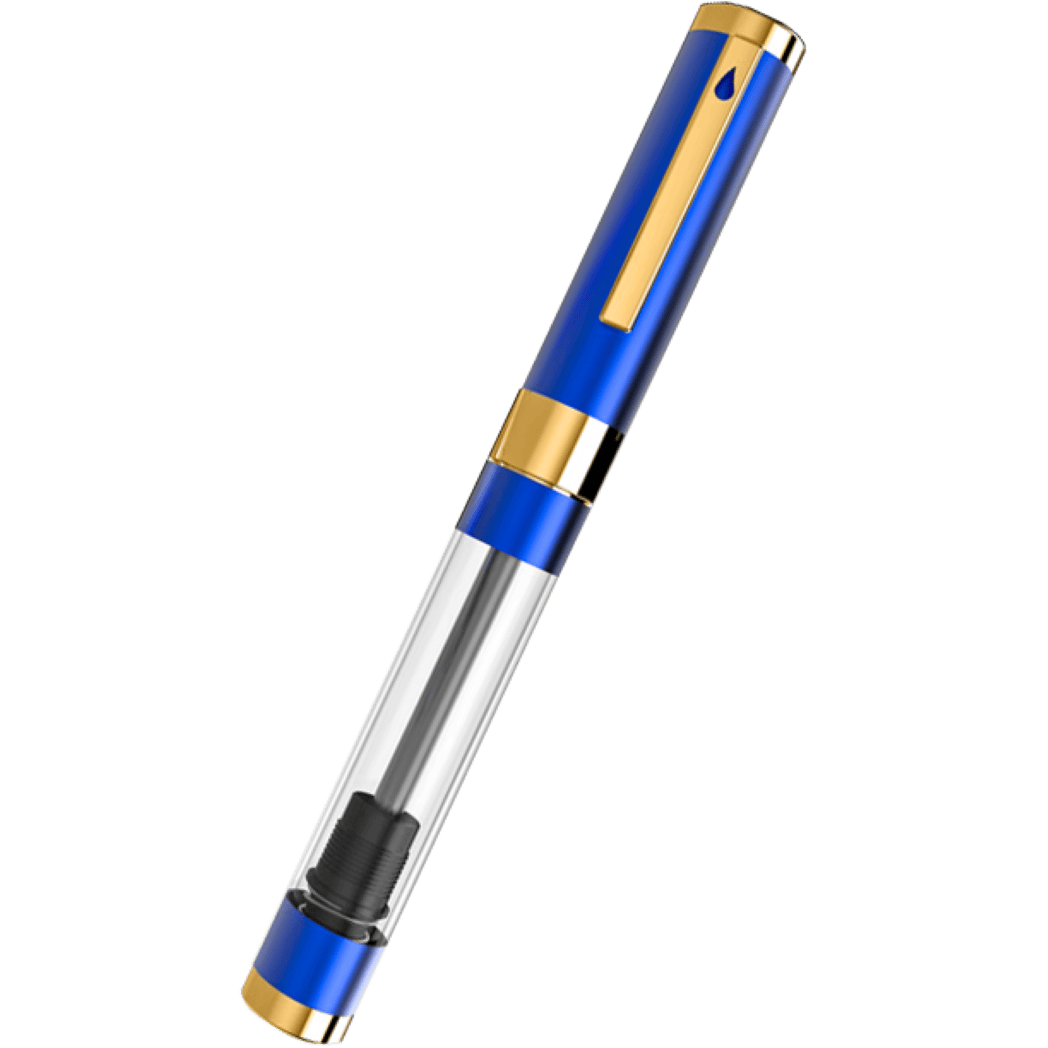 Diplomat Nexus Demo Fountain Pen - Blue - Gold Trim - 14K (Limited Edition) - Pen Boutique Ltd