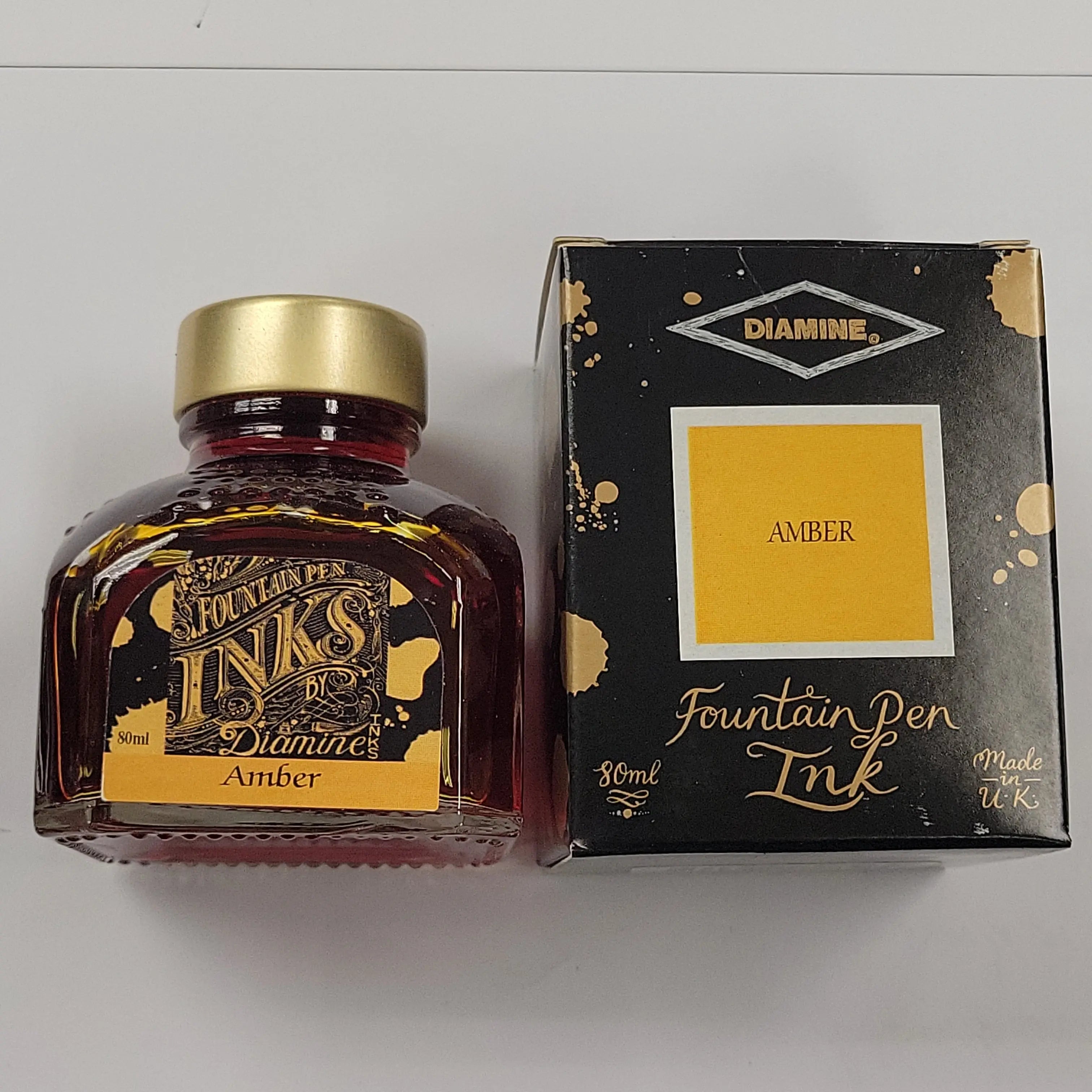 Diamine Ink Bottle - Amber - 80 ml - Pen Boutique Ltd
