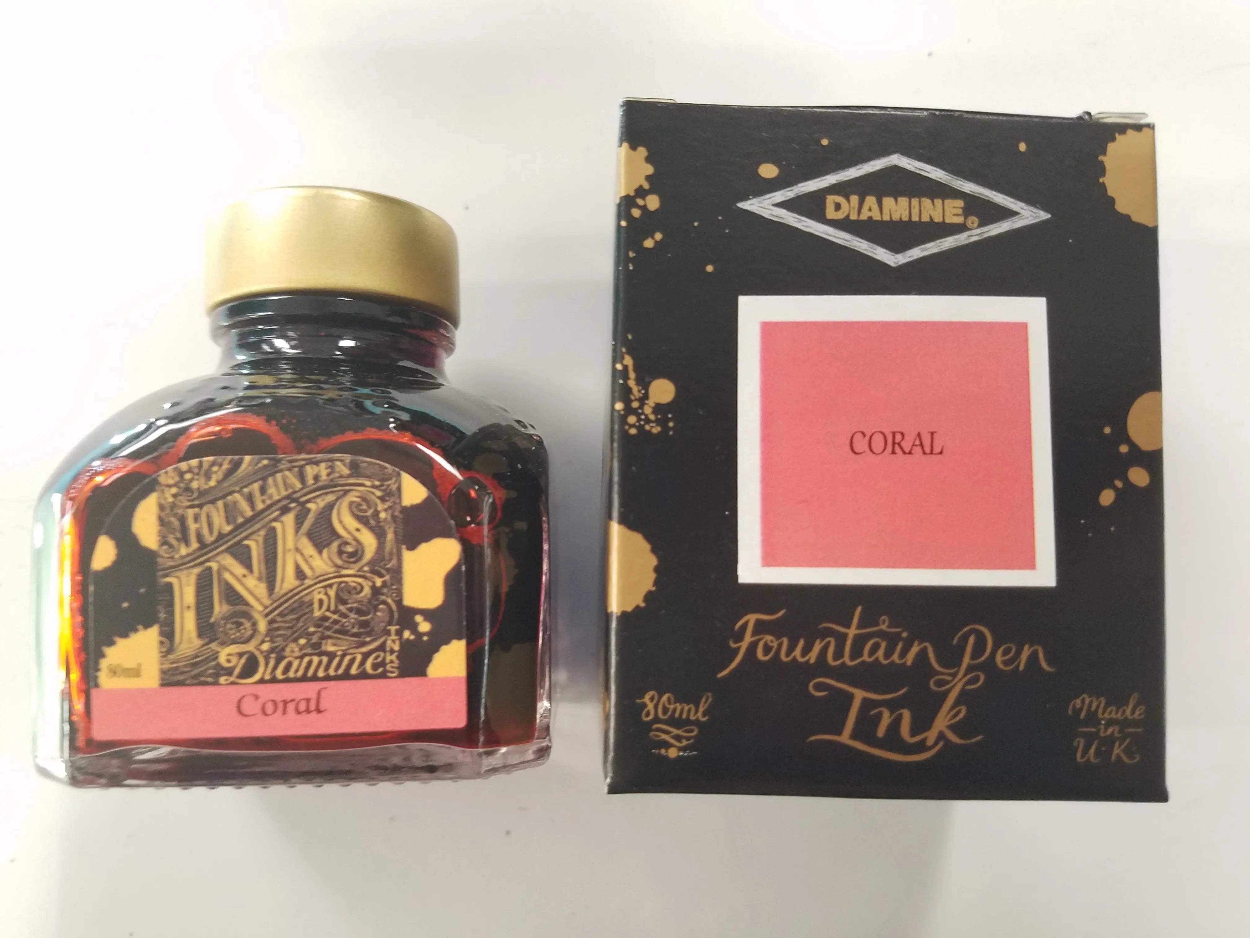 Diamine Ink Bottle - Coral - 80 ml - Pen Boutique Ltd