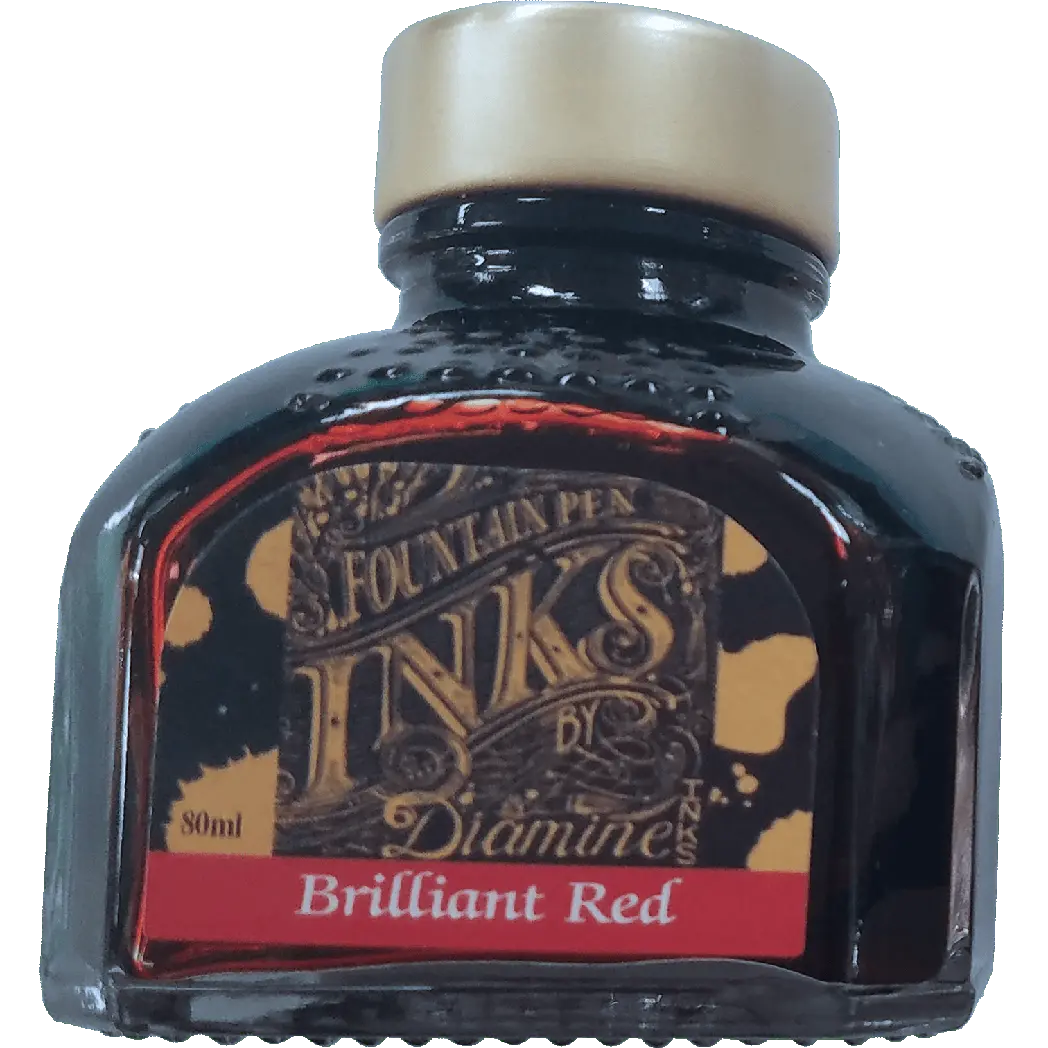 Diamine Ink Bottle - Brilliant Red - 80 ml-Pen Boutique Ltd