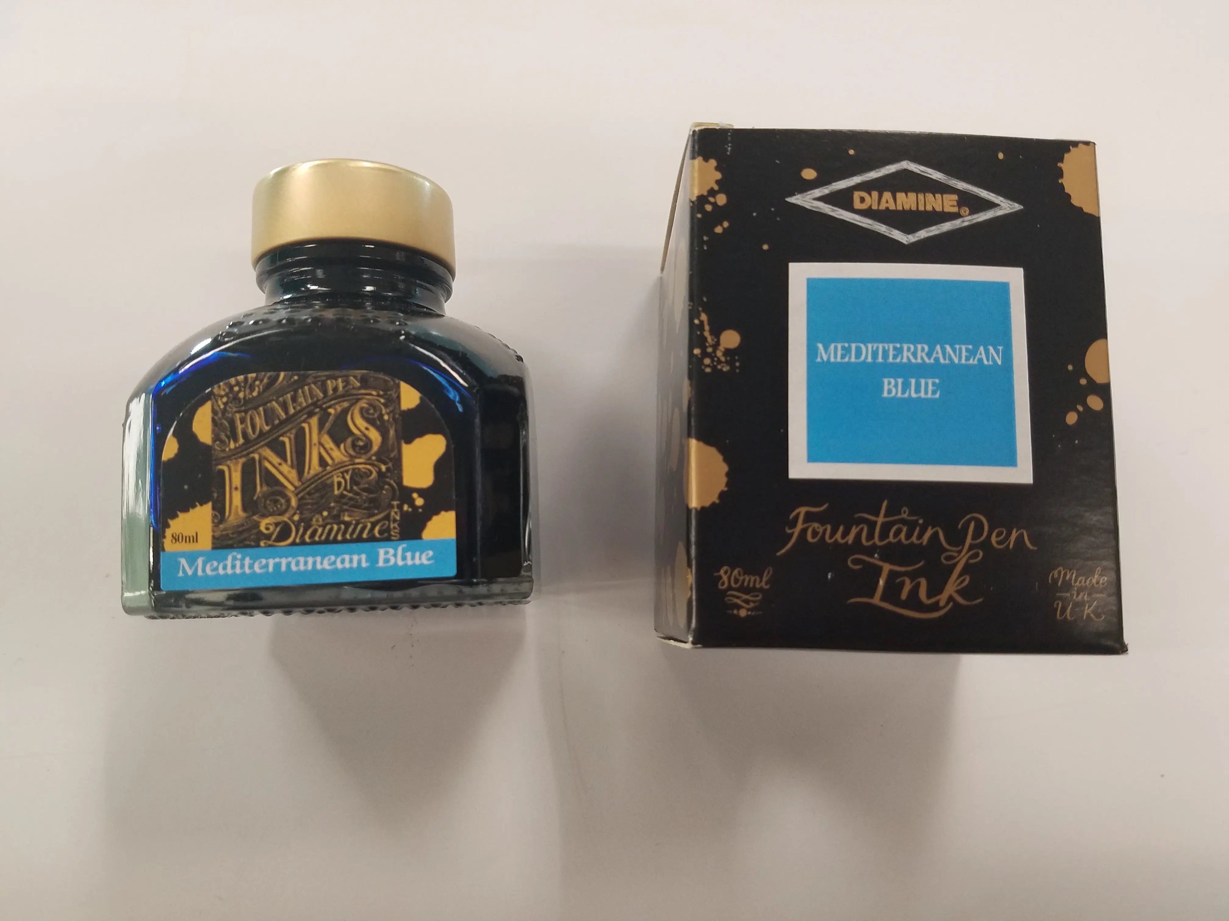 Diamine Mediterranean Blue Ink Bottle - 80 ml - Pen Boutique Ltd
