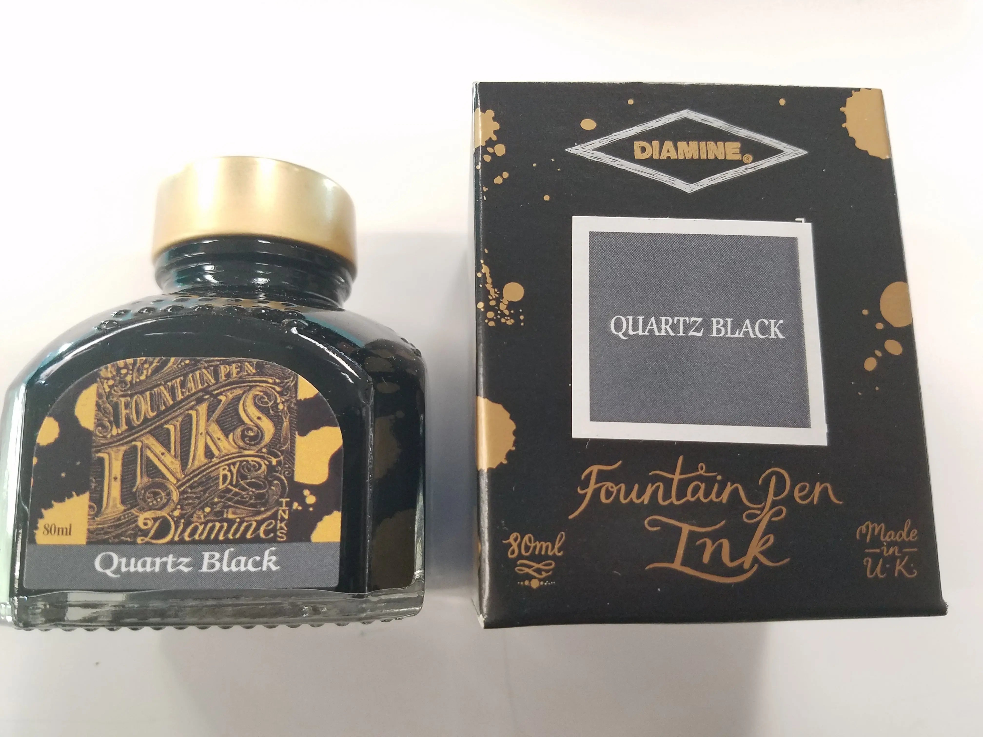 Diamine Quartz Black Ink Bottle - 80 ml-Pen Boutique Ltd