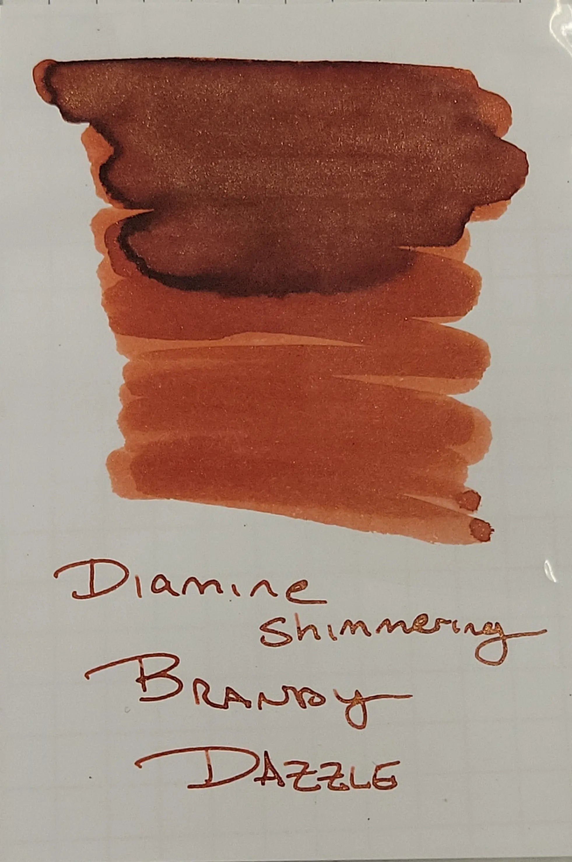 Diamine Shimmer Ink 50 ml Brandy Dazzle - Gold shimmer - Pen Boutique Ltd