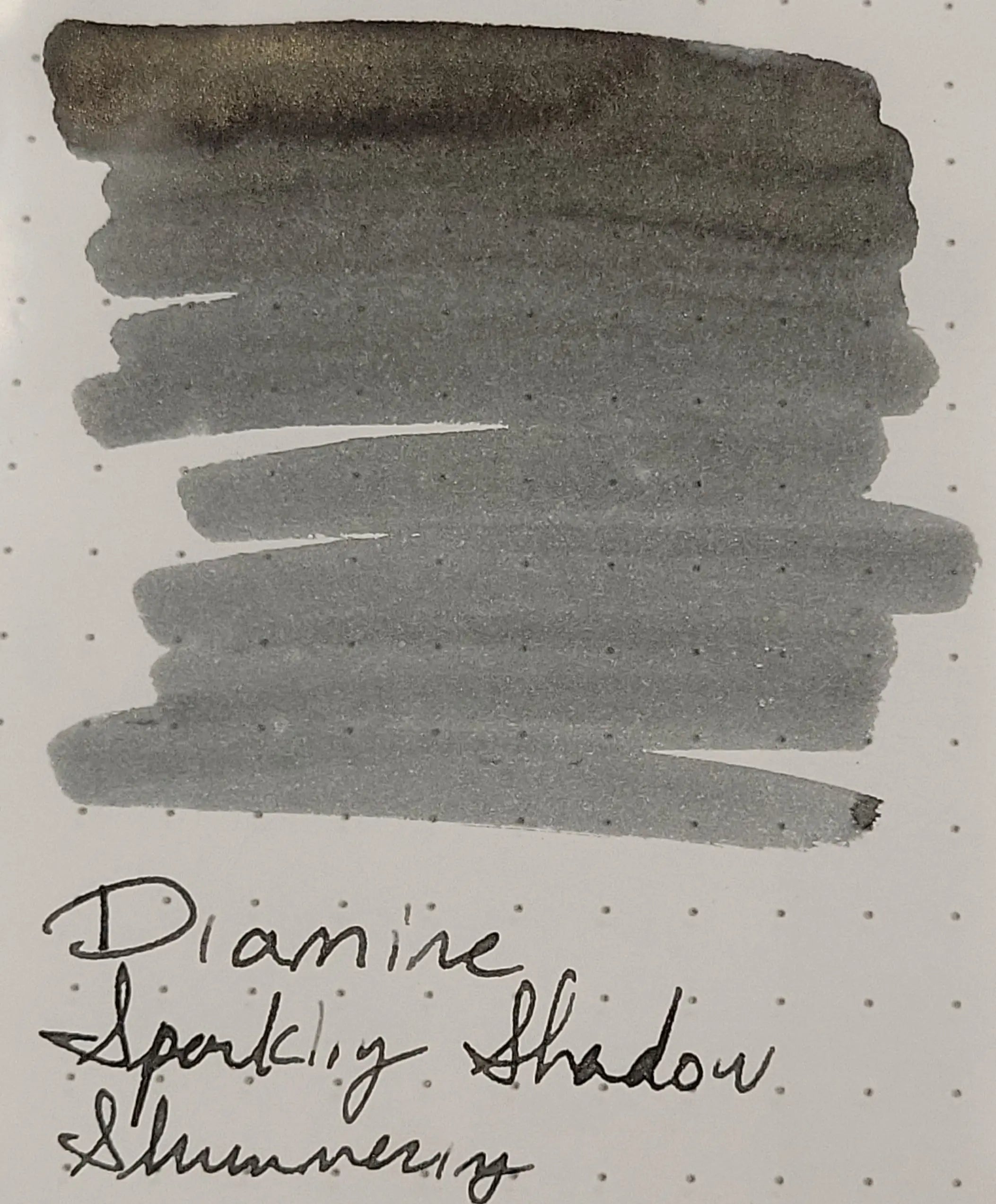 Diamine Shimmer Ink 50 ml Sparkling Shadows - Gold shimmer - Pen Boutique Ltd