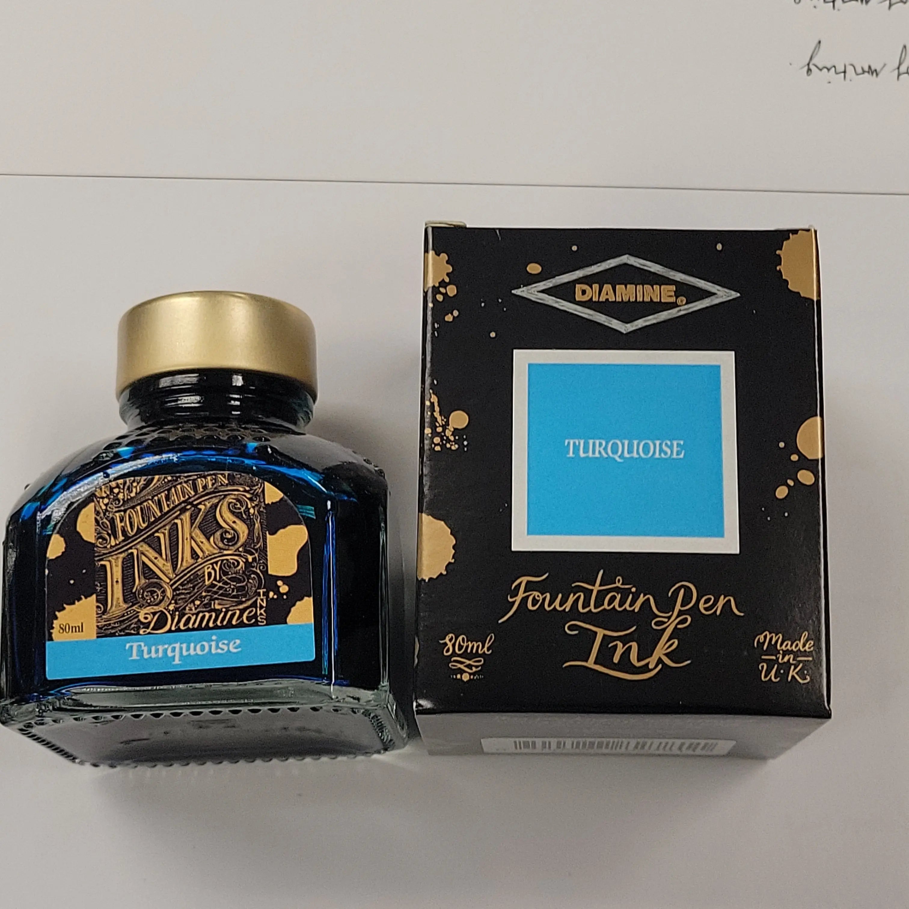 Diamine Turquoise Ink Bottle - 80 ml - Pen Boutique Ltd