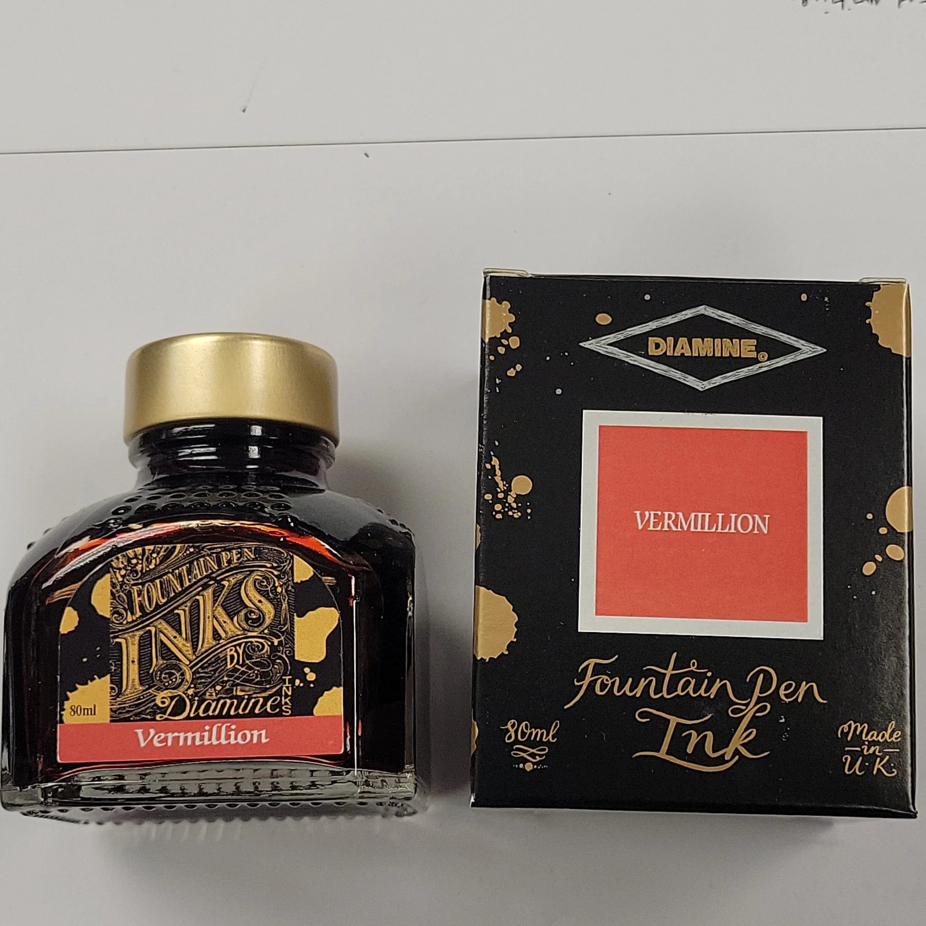 Diamine Vermillion Ink Bottle - 80 ml - Pen Boutique Ltd