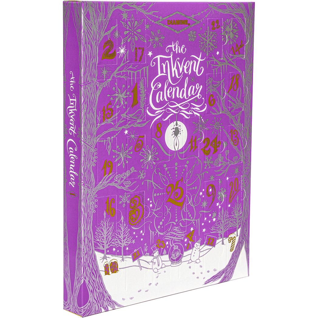Diamine InkVent Inks - 2023 Winter - Calendar ( Purple Edition ) - Pen Boutique Ltd