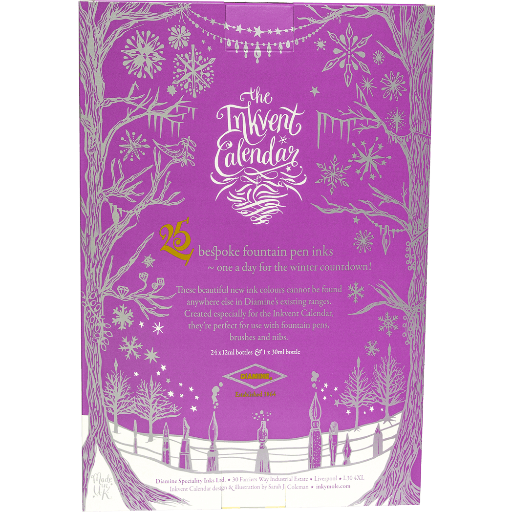 Diamine InkVent Inks - 2023 Winter - Calendar ( Purple Edition ) - Pen Boutique Ltd