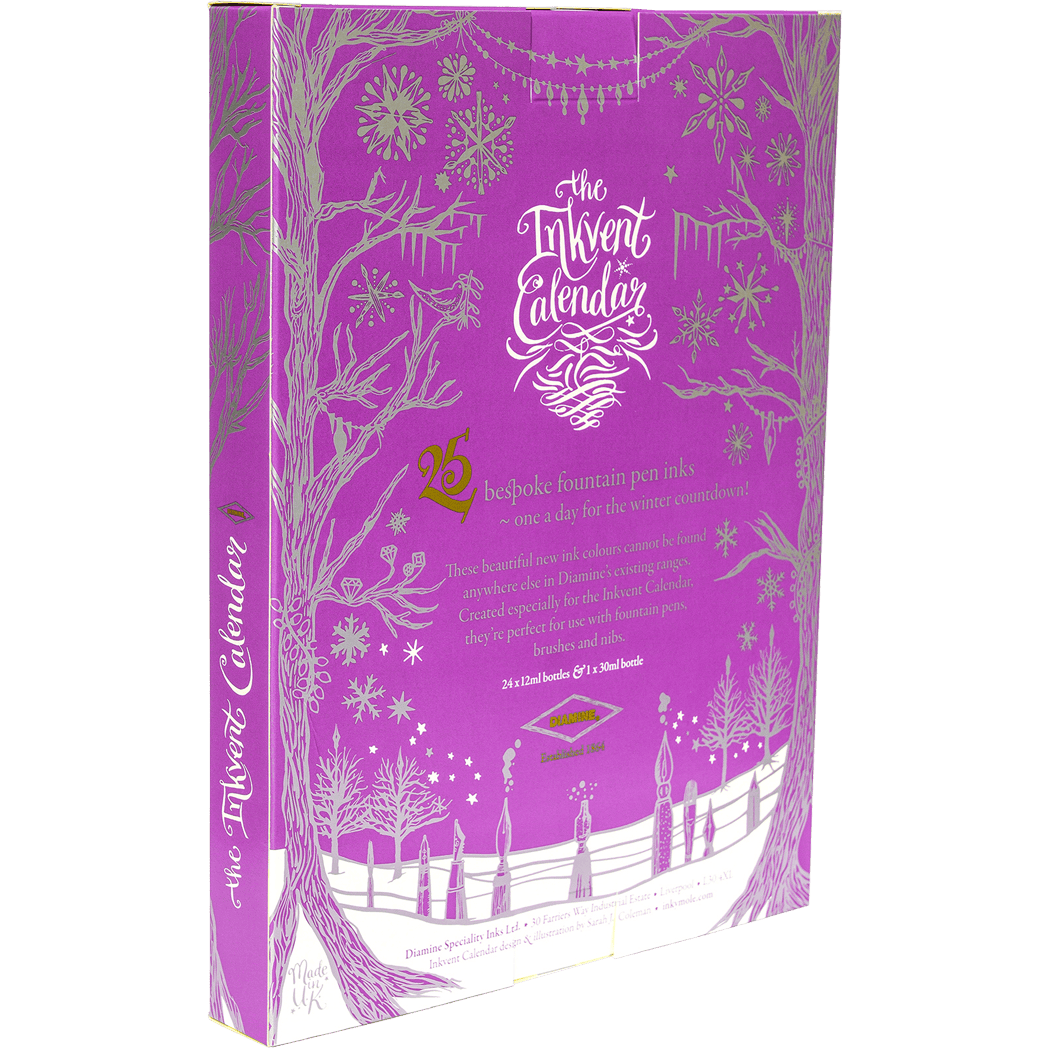 Diamine InkVent Inks - 2023 Winter - Calendar ( Purple Edition ) - Pen Boutique Ltd
