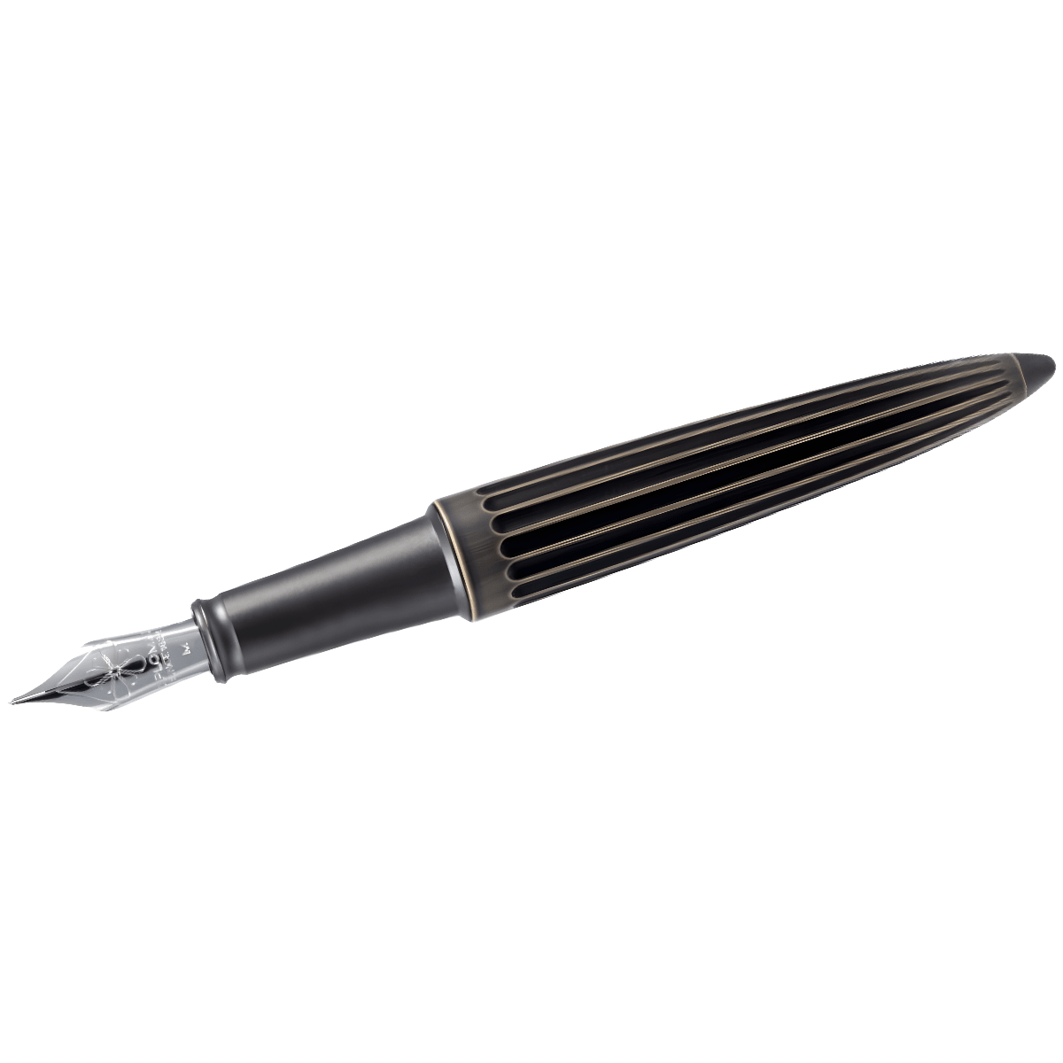 Diplomat Aero Stripes Fountain Pen - Oxyd Brass - 14K Nib - Pen Boutique Ltd