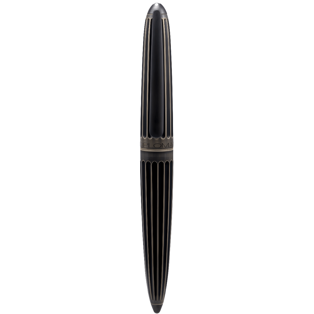 Diplomat Aero Stripes Fountain Pen - Oxyd Brass - 14K Nib - Pen Boutique Ltd