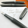 Diplomat Aero Stripes Fountain Pen - Oxyd Brass - Steel Nib - Pen Boutique Ltd
