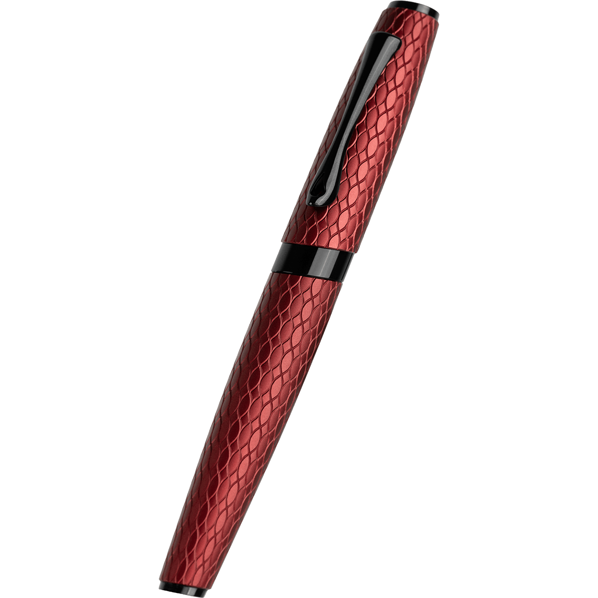 Diplomat Cobra Fountain Pen – Burgundy Red Guilloche - Pen Boutique Ltd