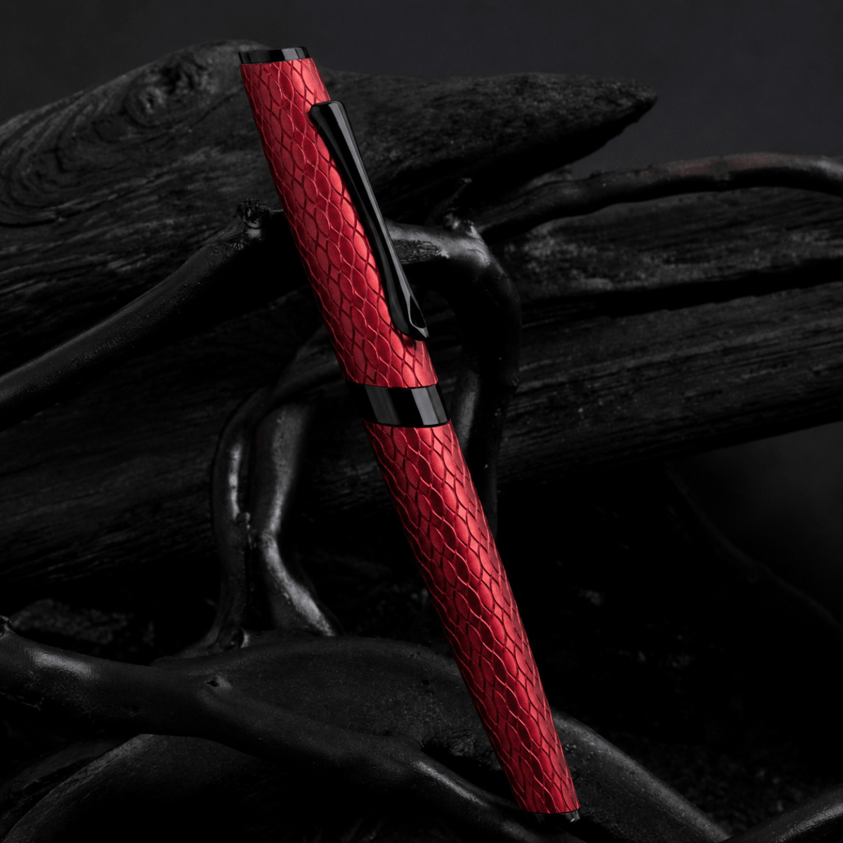 Diplomat Cobra Fountain Pen – Burgundy Red Guilloche - Pen Boutique Ltd