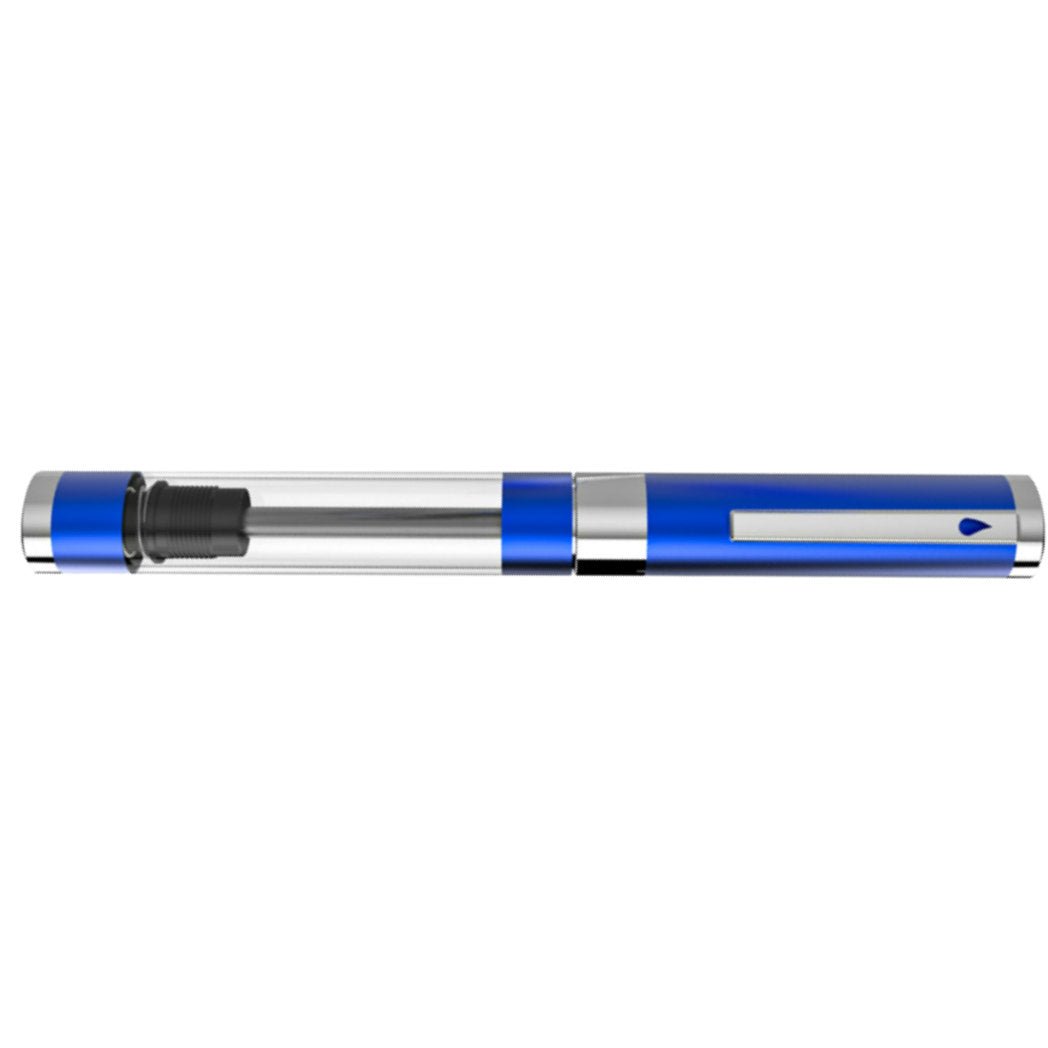 Diplomat Nexus Demo Fountain Pen - Blue - Chrome Trim (Limited Edition) - Pen Boutique Ltd