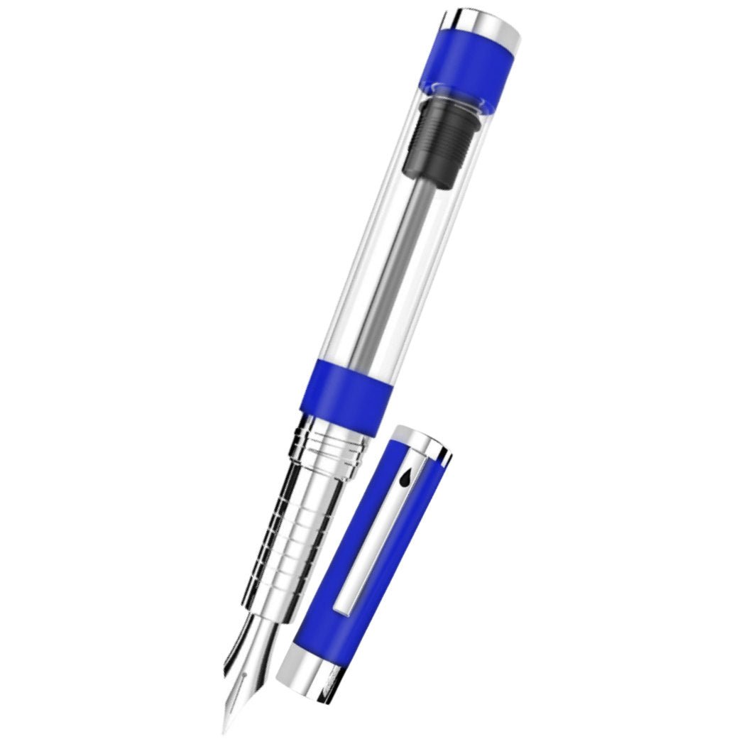 Diplomat Nexus Demo Fountain Pen - Blue - Chrome Trim (Limited Edition) - Pen Boutique Ltd